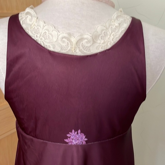 Vintage Giorgie Girl 70’s Long Purple Floral Boho Hippie Dress, Size M - Picture 9 of 16